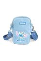 Kit Infantil Bolsa de Ombro e Mini Bolsa Shoulder Bag em Pelúcia Stitch e Xepa Azul