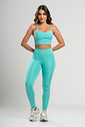 Conjunto Feminino Fitness Legging e Top Turquesa Conjunto Feminino Fitness Legging e Top Turquesa