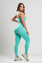 Conjunto Feminino Fitness Legging e Top Turquesa Conjunto Feminino Fitness Legging e Top Turquesa