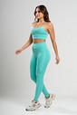 Conjunto Feminino Fitness Legging e Top Turquesa Conjunto Feminino Fitness Legging e Top Turquesa
