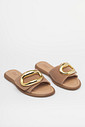 Rasteira Martina Camel Slide Feminino Mist
