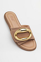 Rasteira Martina Camel Slide Feminino Mist