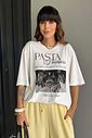 T-SHIRT OVERSIZED PASTA PARTNERS OFF WHITE T-SHIRT OVERSIZED PASTA PARTNERS OFF WHITE