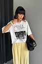 T-SHIRT OVERSIZED PASTA PARTNERS OFF WHITE T-SHIRT OVERSIZED PASTA PARTNERS OFF WHITE