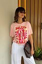 T-SHIRT ESTONADA LAGOSTAS SOLEIL ROSA CANDY