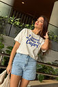 T-SHIRT ESTONADA DAY IN CAPRI ESTAMPA AZUL OFF WHITE