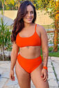 CALCINHA DE BIQUÍNI HOT PANTS CÓS | LARANJA CITRUS