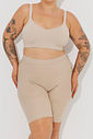 Bermuda Antiatrito Soft Touch Plus Size Bege