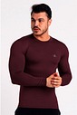Camiseta Térmica Manga Longa Masculina Peluciada Bordo Camiseta Térmica Manga Longa Masculina Peluciada Bordo
