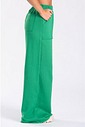 Calça Wide Leg Moletom Peluciada Verde Bandeira Calça Wide Leg Moletom Peluciada Verde Bandeira