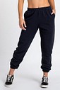 Calça Jogger Color Feminina Peluciada Preto