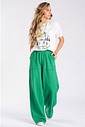 Calça Wide Leg Moletom Peluciada Verde Bandeira Calça Wide Leg Moletom Peluciada Verde Bandeira