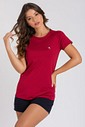 Camiseta Feminina UV Dry Manga Curta Raglan Bordo Camiseta Feminina UV Dry Manga Curta Raglan Bordo