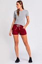 Short de Moletom Feminino Runner Larel Bordo Short de Moletom Feminino Runner Larel Bordo