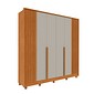 Guarda-Roupa Casal 6 Portas com 4 Gavetas Tcil Guarani – Cinamomo/Off White Guarda-Roupa Casal 6 Portas com 4 Gavetas Tcil Guarani – Cinamomo/Off White