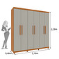 Guarda-Roupa Casal Lagos 6 Portas 4 Gavetas – Tcil Móveis (Cinamomo/Off White) Guarda-Roupa Casal Lagos 6 Portas 4 Gavetas – Tcil Móveis (Cinamomo/Off White)