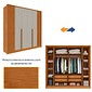 Guarda-Roupa Casal 6 Portas com 4 Gavetas Tcil Guarani – Cinamomo/Off White Guarda-Roupa Casal 6 Portas com 4 Gavetas Tcil Guarani – Cinamomo/Off White