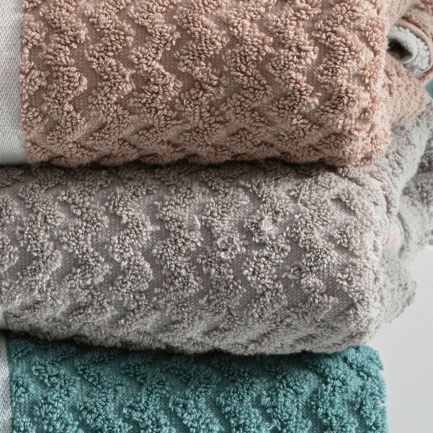 toalhas loren foto mostrando detalhes da felpa