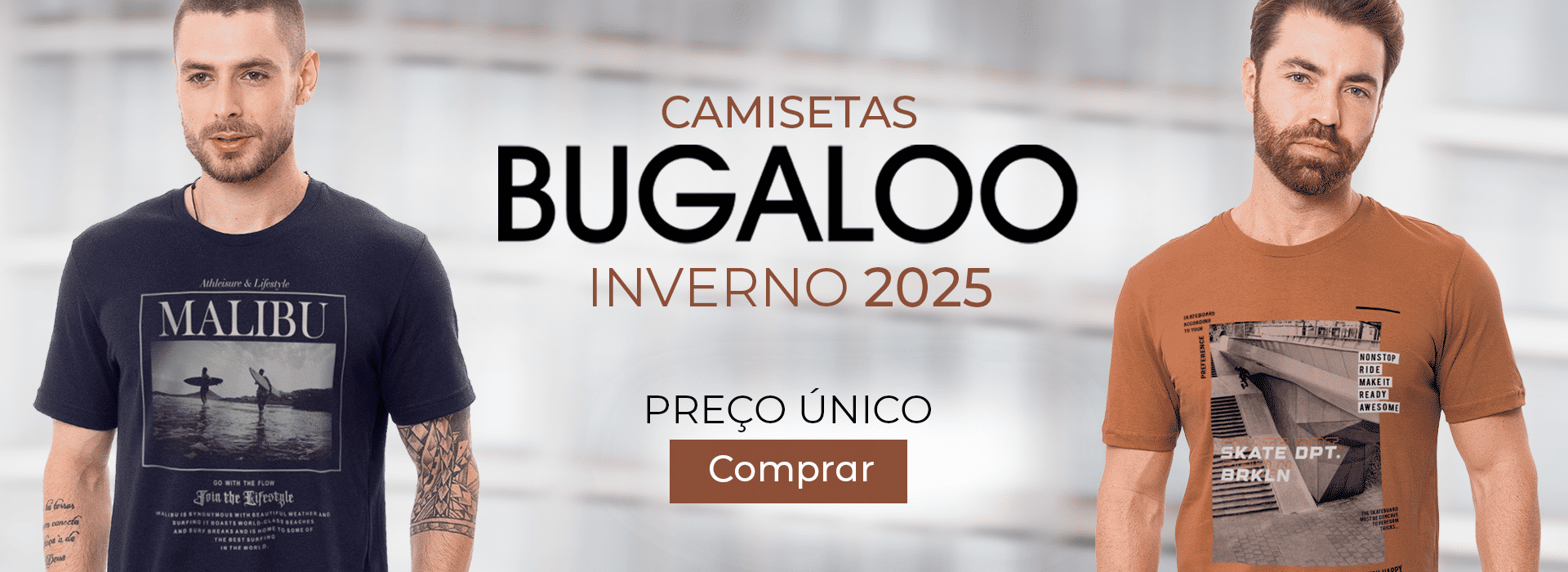 Camisetas Bugaloo com preço único, envio imediato!